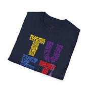 TUFJ Multi Color Repeat Unisex Softstyle T-Shirt
