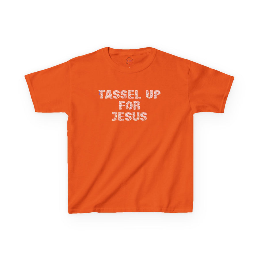 Tassel Up For Jesus Repeat Kids Heavy Cotton™ Tee