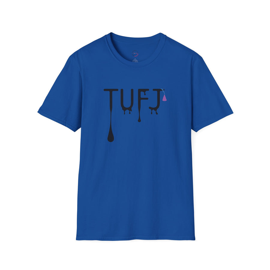 TUFJ Black Print Drip Unisex Softstyle T-Shirt