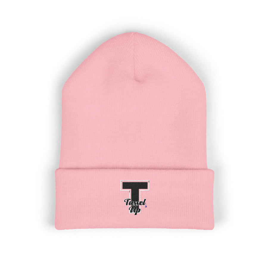 Tassel T Up Cuffed Beanie