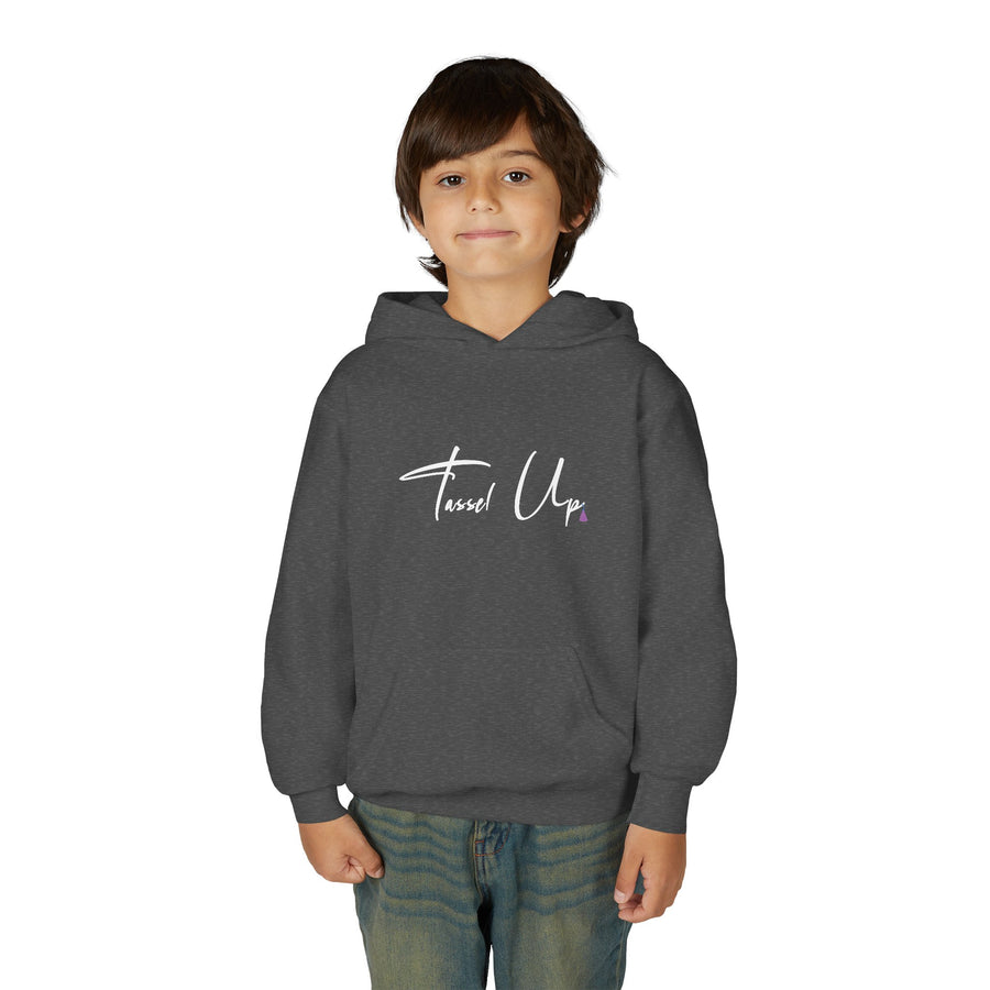 Tassel Up Cursive Youth Heavy Blend Hoodie