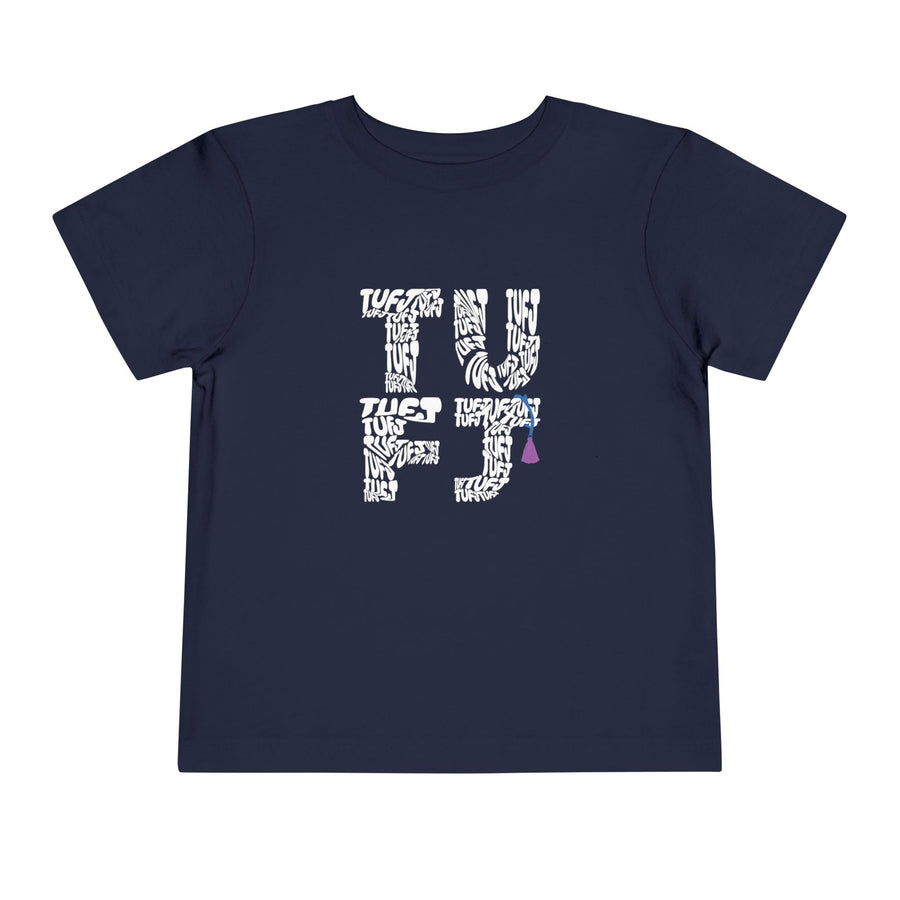 TUFJ White Letter Toddler Short Sleeve Tee