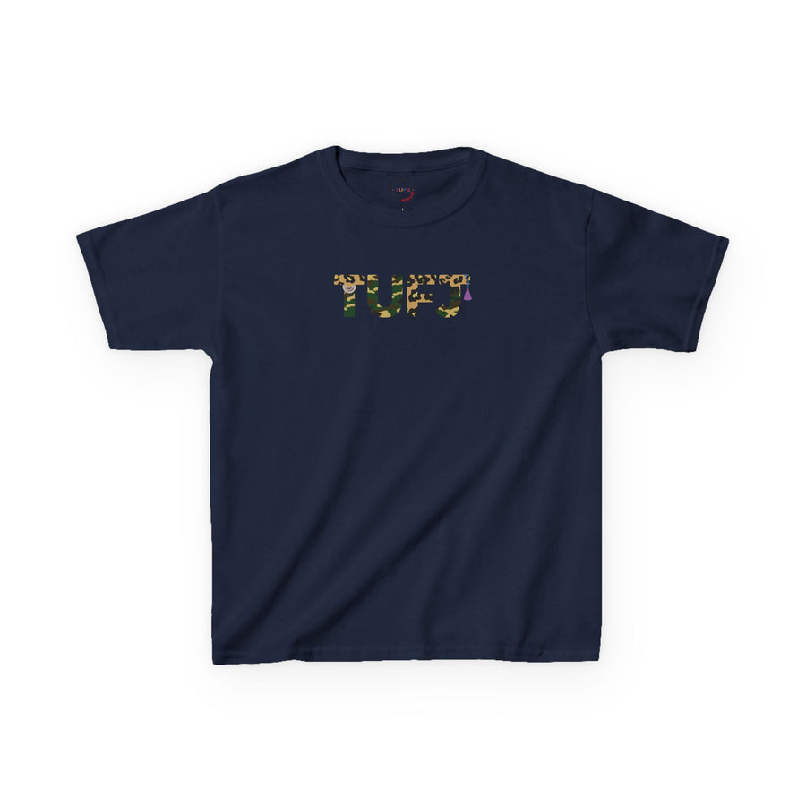TUFJ Camo Leopard And Pearls Kids Heavy Cotton™ Tee
