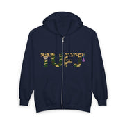 TUFJ Camo Leopard And Pearls Unisex Heavy Blend Full Zip Hoodie