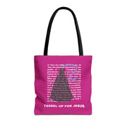 Pink Numbers 15 : 37 - 41 Bible Verse Tote Bag