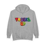 Tassel Up Graffiti Unisex Heavy Blend Full Zip Hoodie