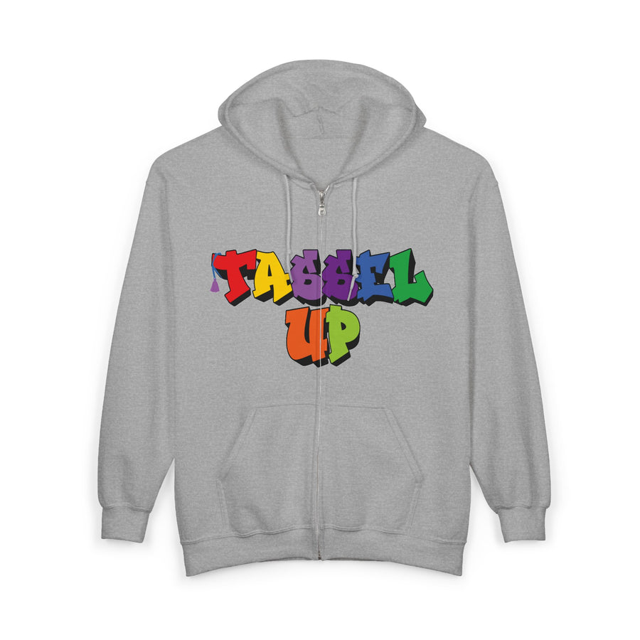 Tassel Up Graffiti Unisex Heavy Blend Full Zip Hoodie