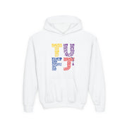 TUFJ Multicolor Repeat Youth Heavy Blend Hoodie