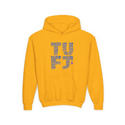 TUFJ Repeat Blue Letters Youth Heavy Blend Hoodie