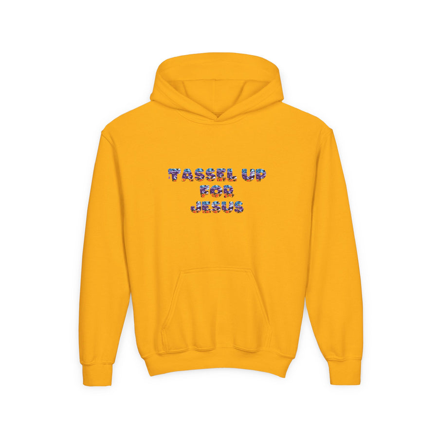 Tassel Up For Jesus Camo Youth Heavy Blend Hoodie