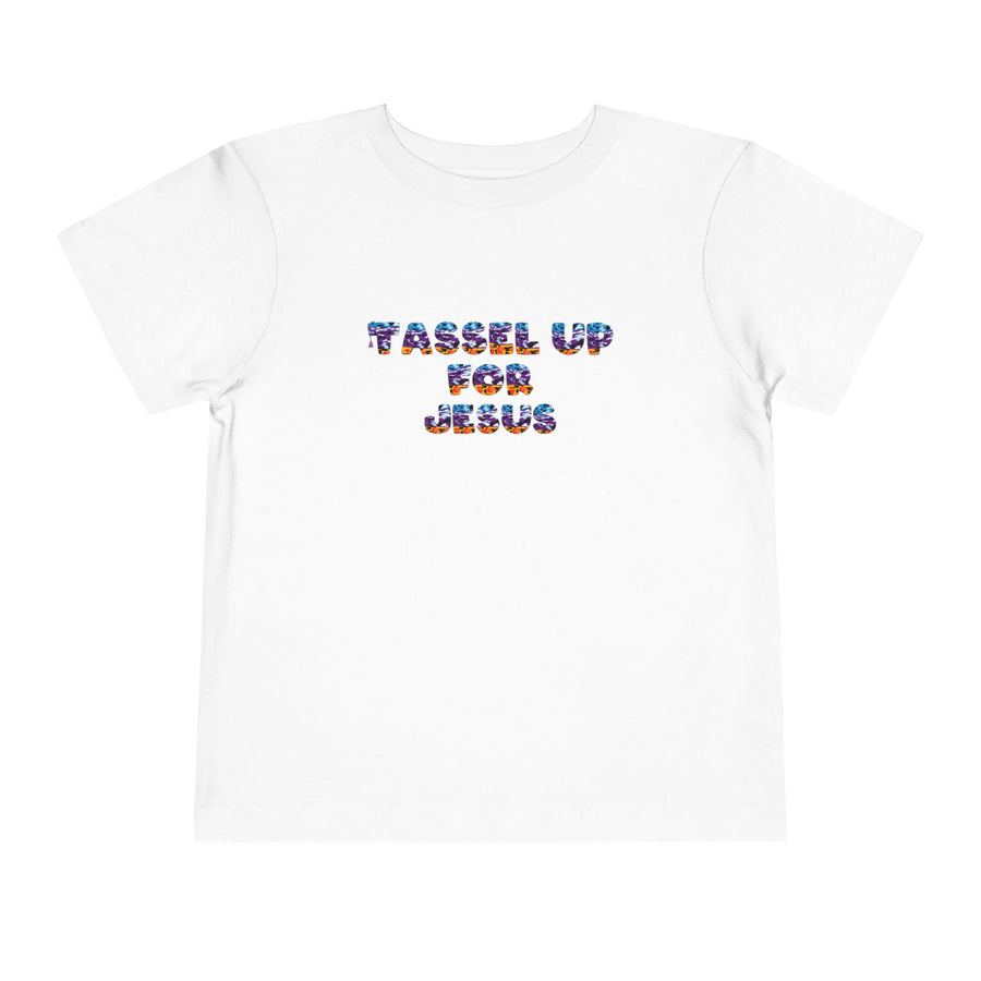 Tassel Up For Jesus Camo Toddler Short Sleeve Tee