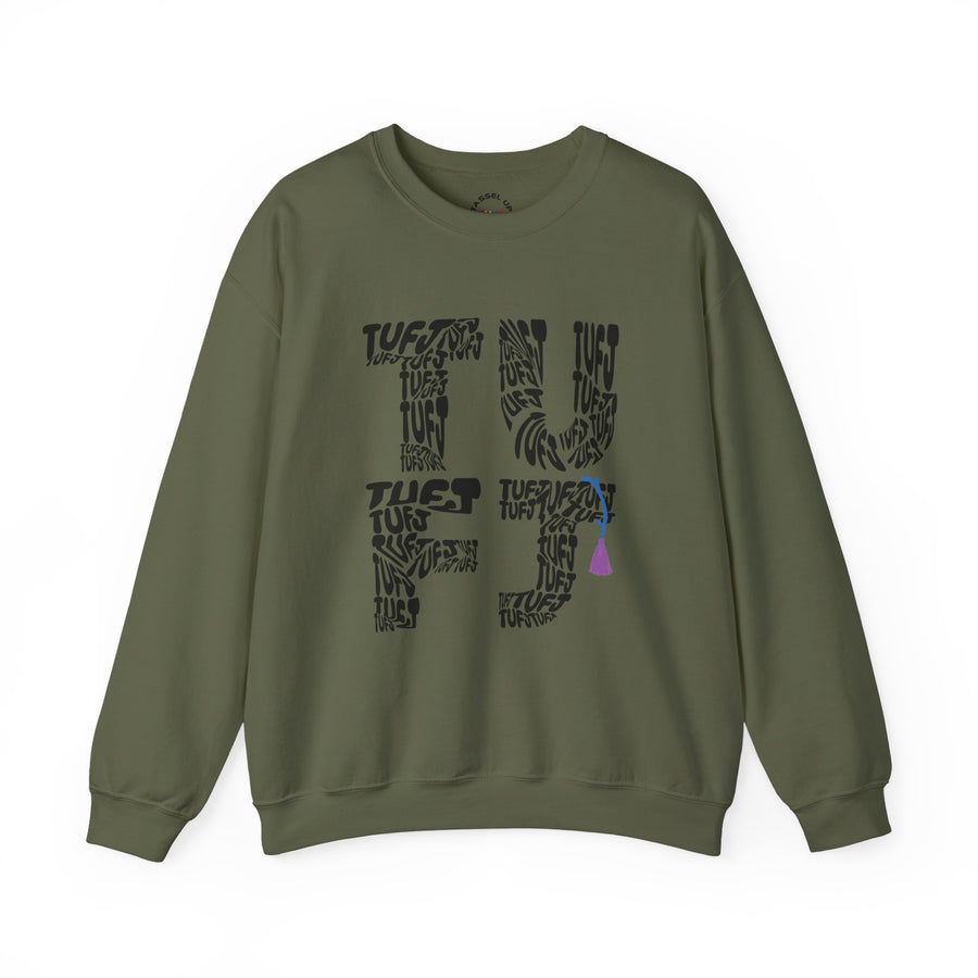 TUFJ Black Repeat Unisex Sweatshirt