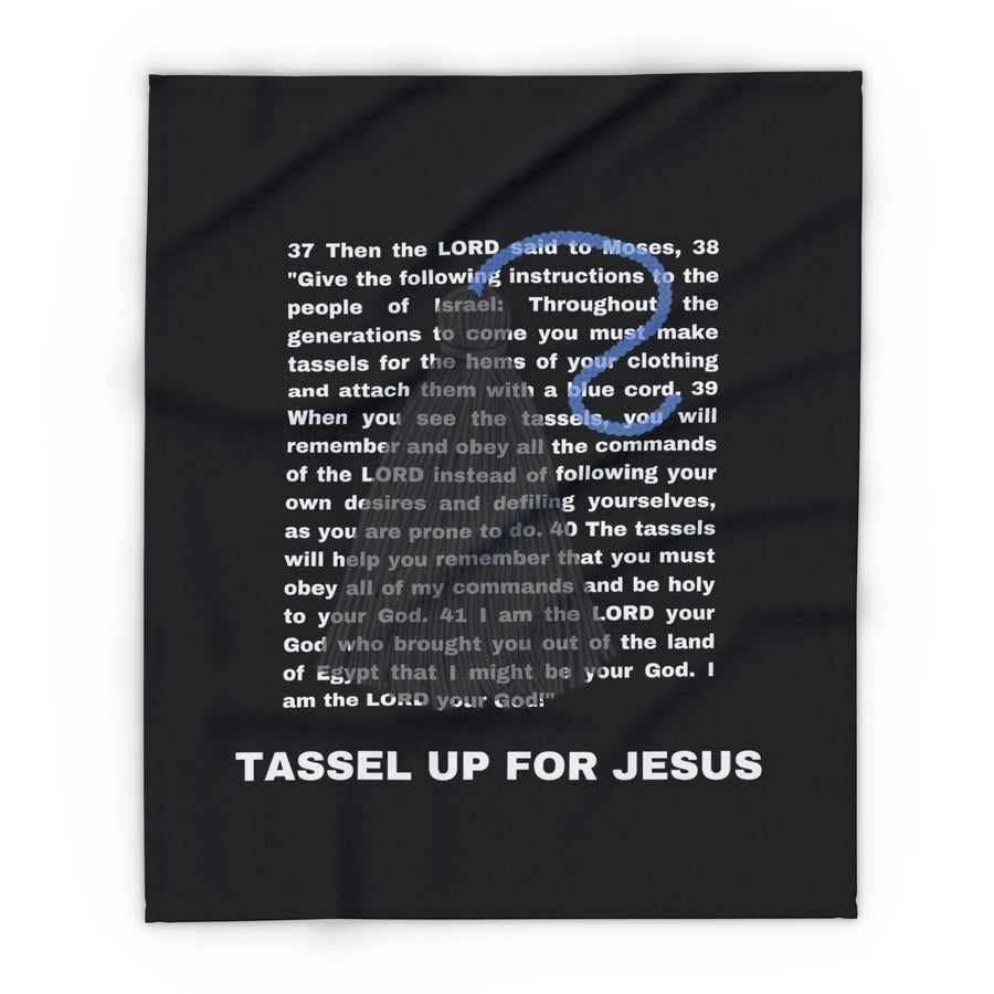 Black Numbers 15 : 37 - 41 Bible Verse Arctic Fleece Blanket