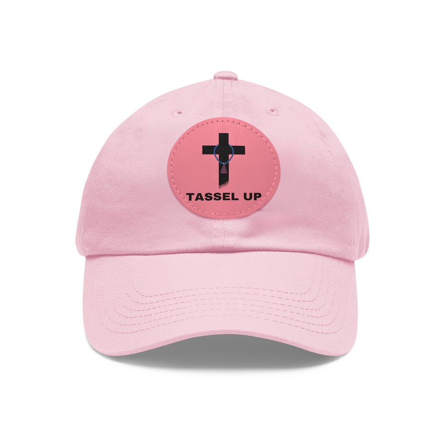 Tassel Cross Dad Hat With Leather Patch