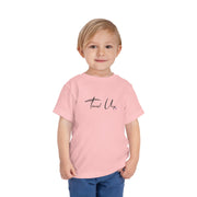 Tassel Up Cursive Toddler Short Sleeve Tee
