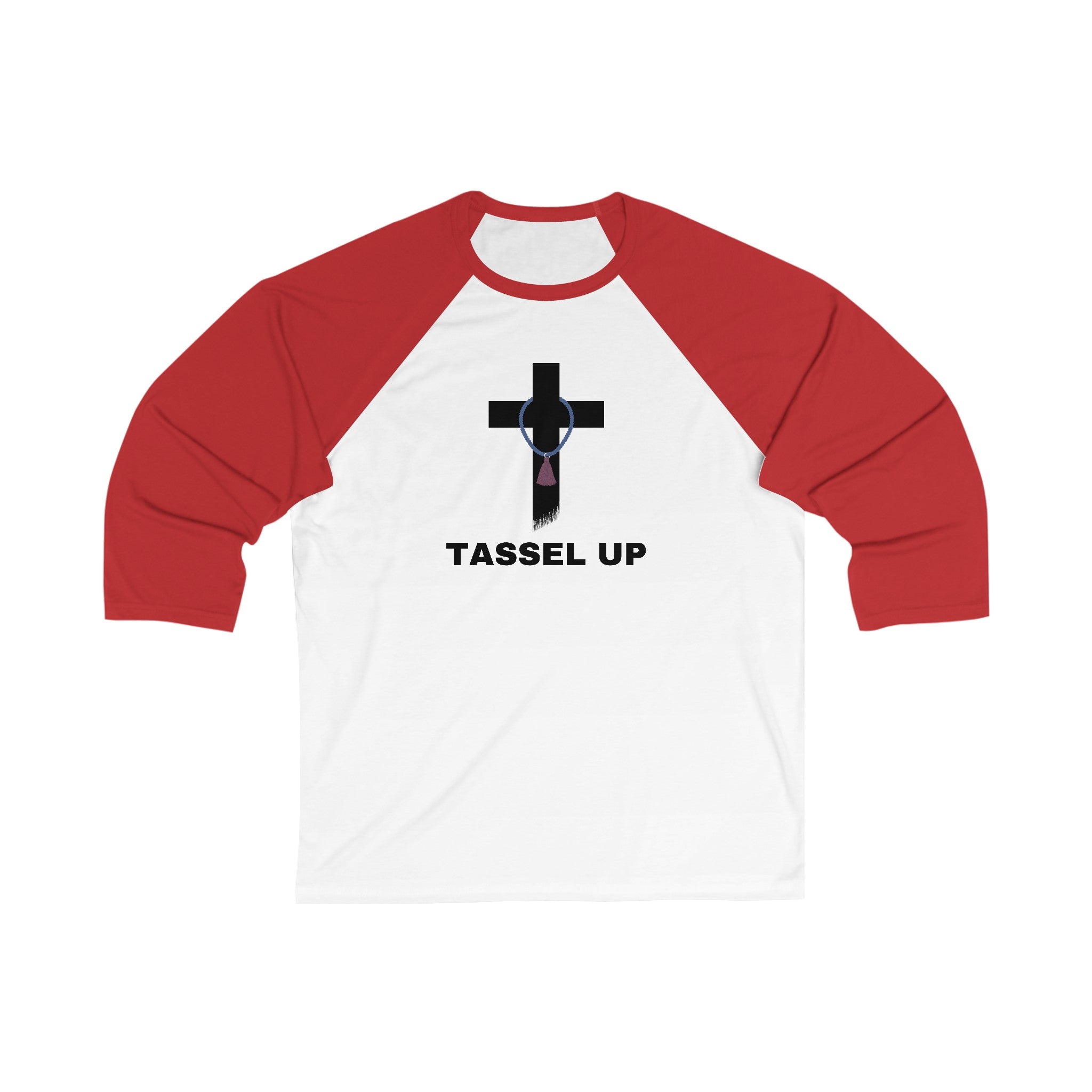 Tassel Cross Unisex 3\4 Sleeve Baseball Tee