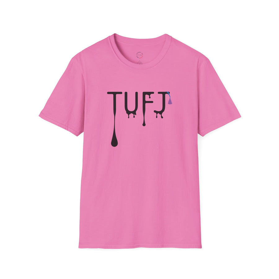 TUFJ Black Print Drip Unisex Softstyle T-Shirt