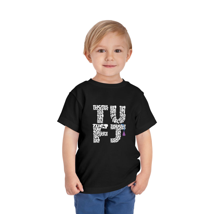 TUFJ White Letter Toddler Short Sleeve Tee
