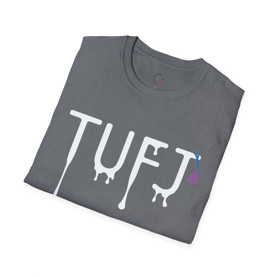 TUFJ White Print Drip Unisex Softstyle T-Shirt