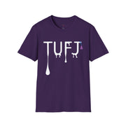 TUFJ White Print Drip Unisex Softstyle T-Shirt