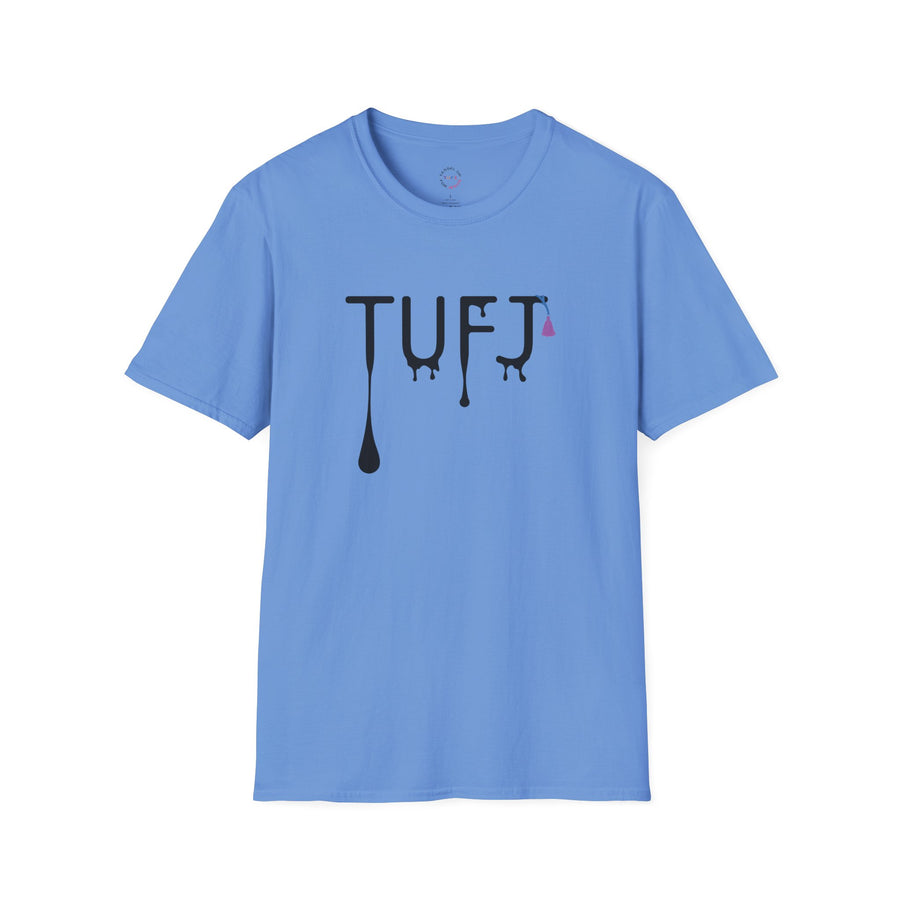 TUFJ Black Print Drip Unisex Softstyle T-Shirt