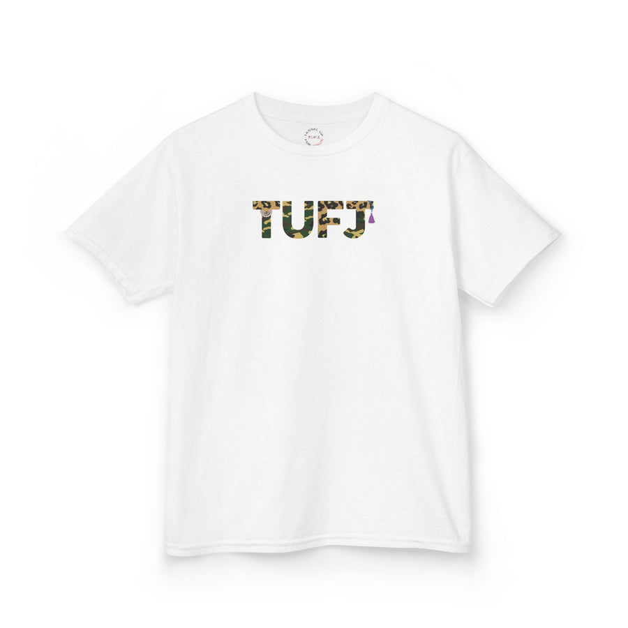 TUFJ Camo Leopard And Pearls Kids Heavy Cotton™ Tee