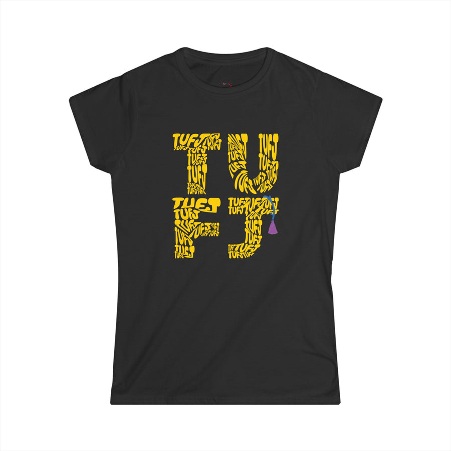 TUFJ Repeat Yellow Print Women's Cut Softstyle Tee