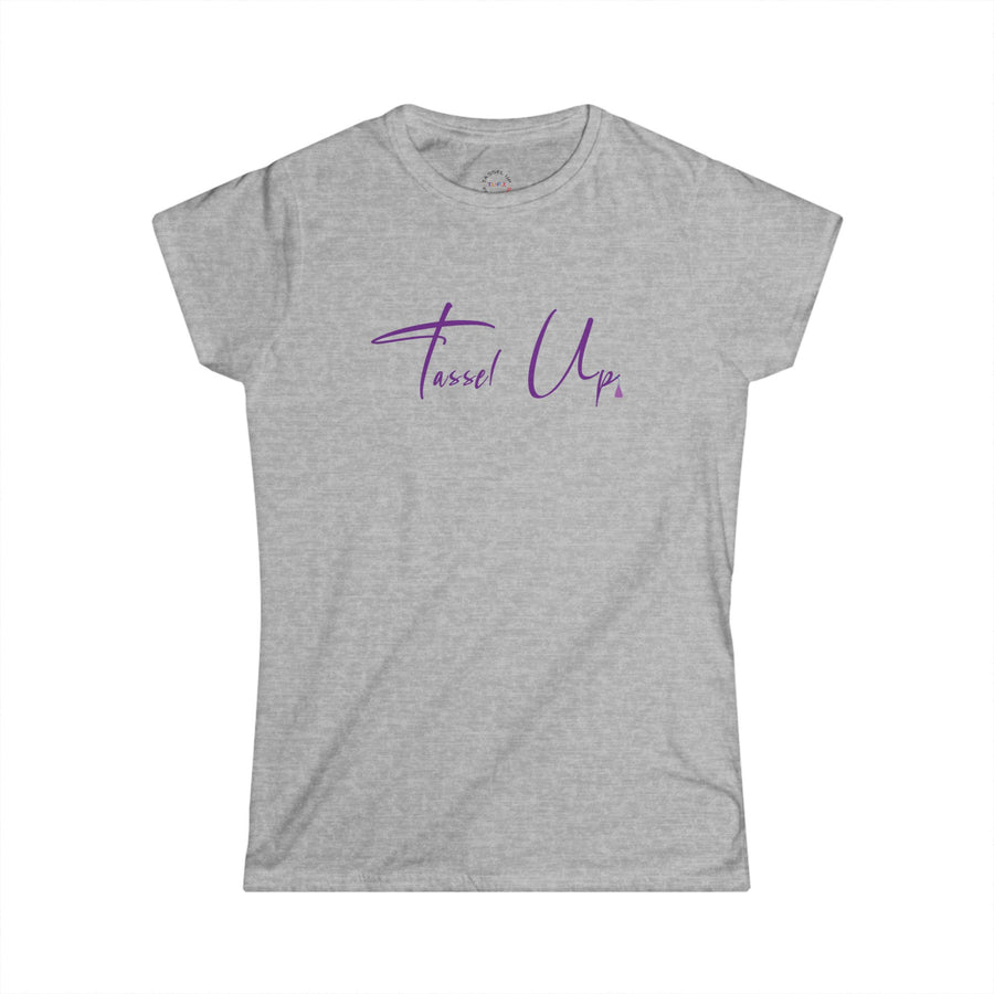 Tassel Up Purple Cursive Women's Cut Softstyle Tee