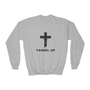 Tassel Cross Youth Crewneck Sweatshirt