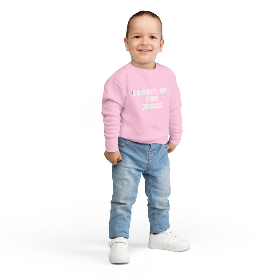 Tassel Up For Jesus Repeat Toddler Sweatshirt