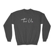 Tassel Up Cursive Youth Crewneck Sweatshirt