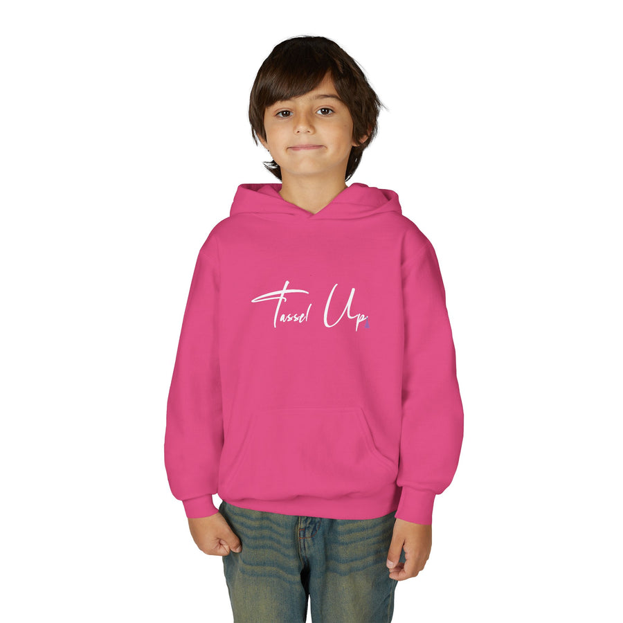 Tassel Up Cursive Youth Heavy Blend Hoodie