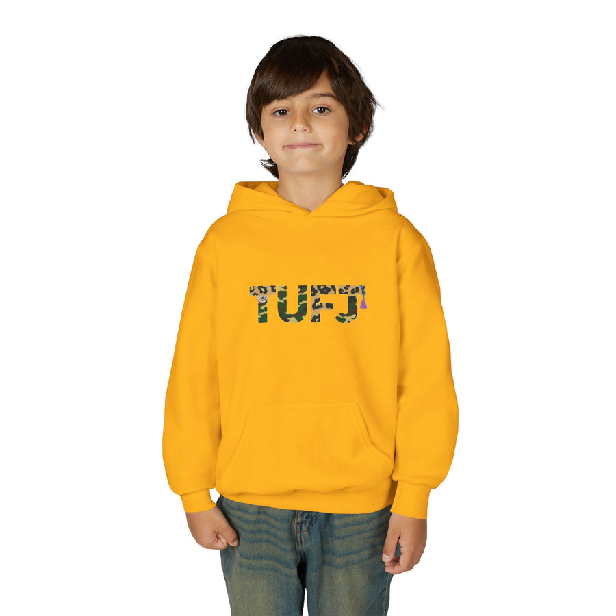 TUFJ Camo Leopard And Pearls Youth Heavy Blend Hoodie