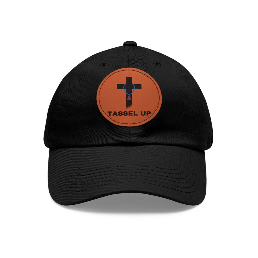 Tassel Cross Dad Hat With Leather Patch