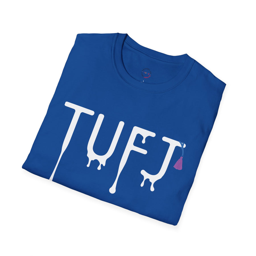 TUFJ White Print Drip Unisex Softstyle T-Shirt