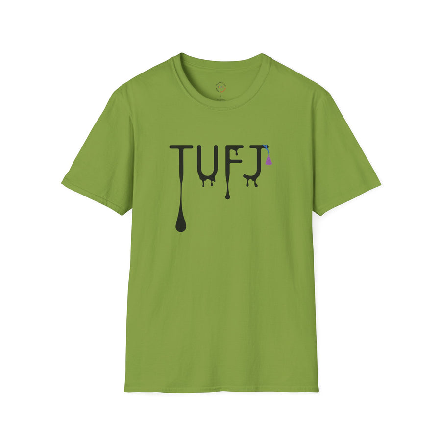 TUFJ Black Print Drip Unisex Softstyle T-Shirt