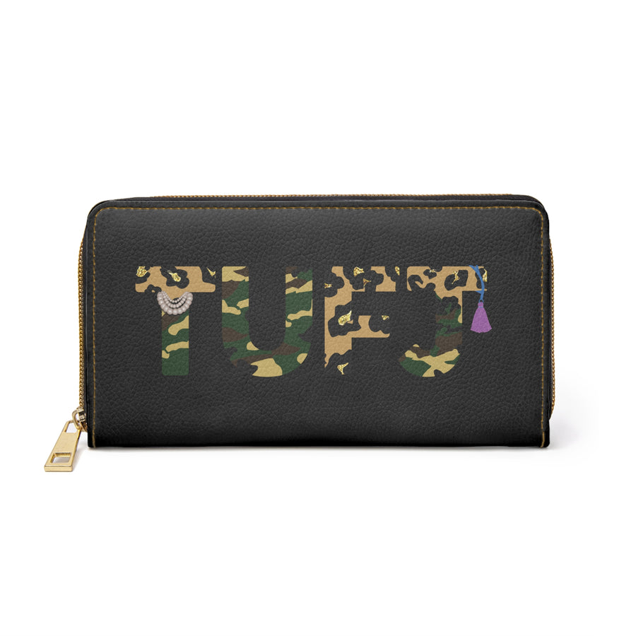 TUFJ Camo Leopard And Pearls Zipper Wallet