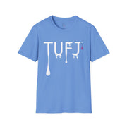 TUFJ White Print Drip Unisex Softstyle T-Shirt