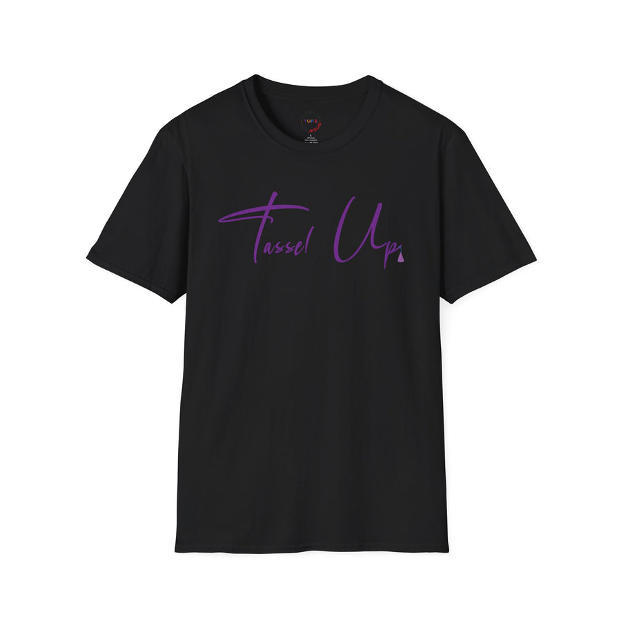 Tassel Up Purple Cursive Unisex Softstyle T-Shirt