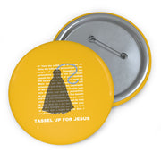 Yellow Numbers 15 : 37 - 41 Bible Verse Pin Buttons