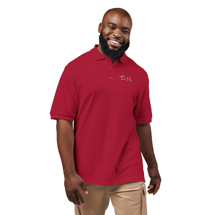 Tassel Up Cursive Unisex Polo Shirt (Embroidery)