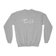 Tassel Up Cursive Youth Crewneck Sweatshirt